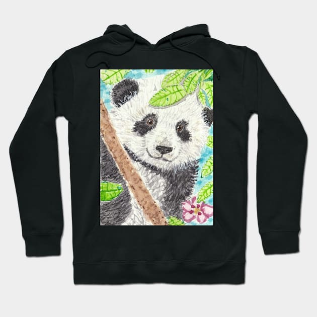 Baby Panda  bear Hoodie by SamsArtworks